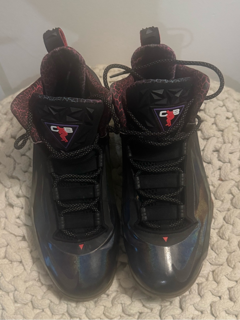Mens Nike Chuck Posite Purple Haze Black Iridescent High-Top Basketball Shoes